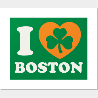 Boston Irish St Patricks Day Shamrock Irish Pride Posters and Art